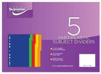 SUBJECT DIVIDER PLASTIC 5 PART (DV-3158)